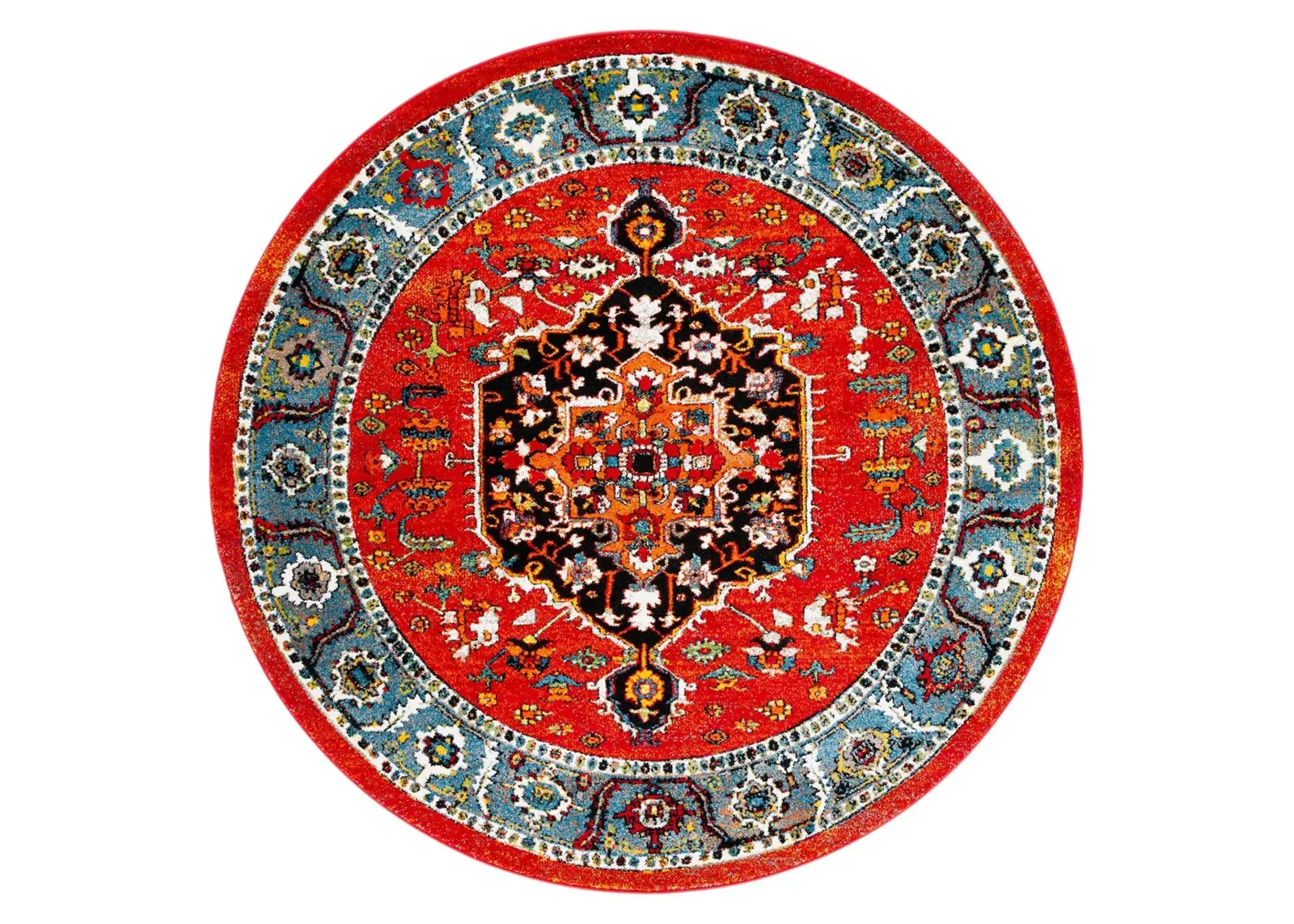 Vintage Hamadan IV Area Rug in Red & Blue by Safavieh