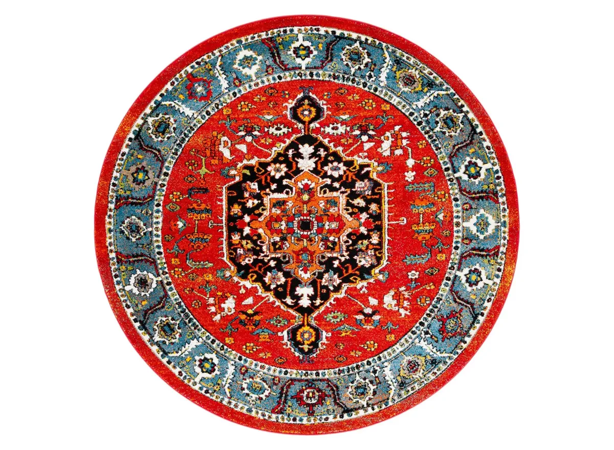 Vintage Hamadan IV Area Rug in Red & Blue by Safavieh