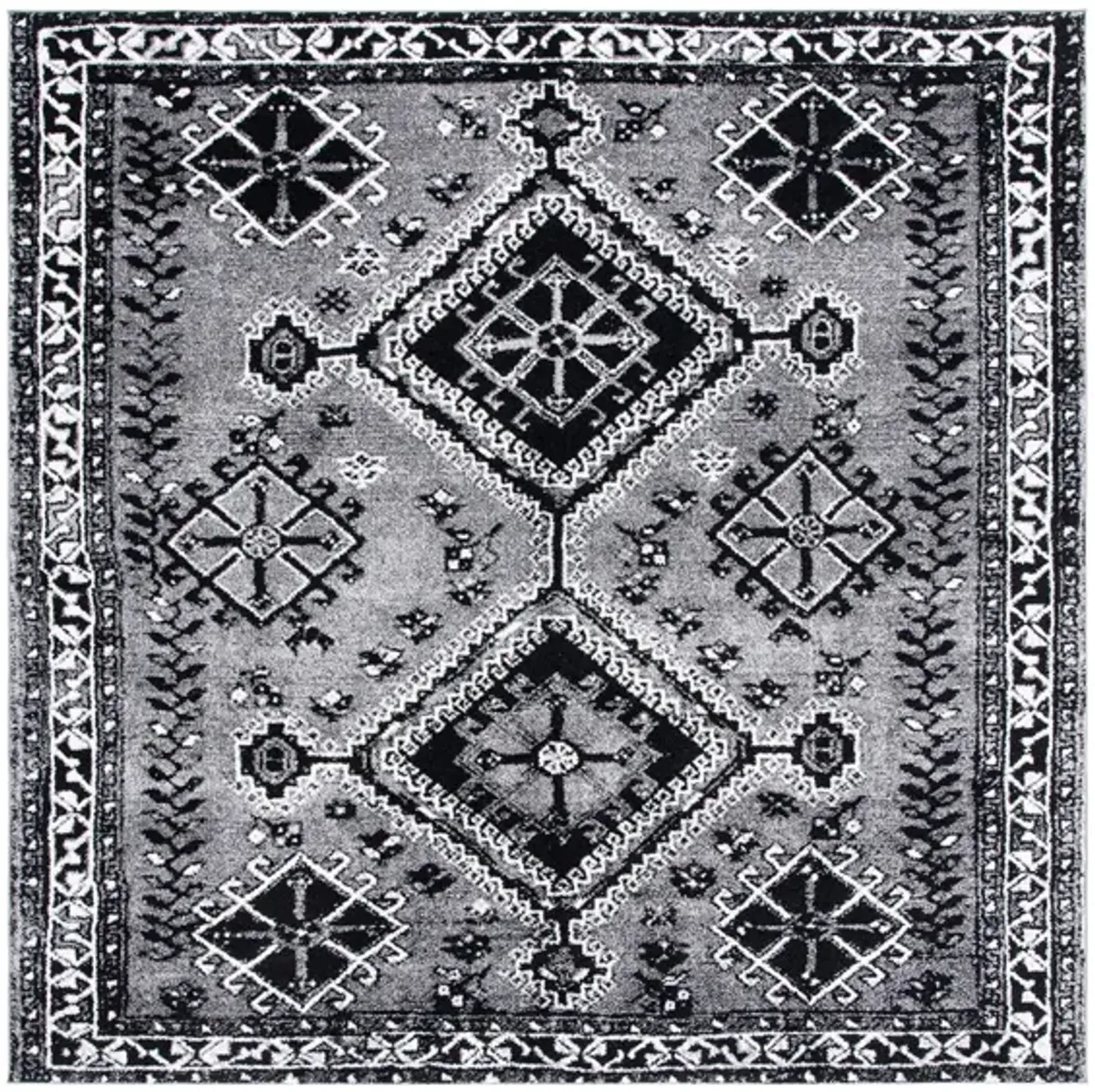 Vintage Hamadan IV Area Rug in Grey & Black by Safavieh