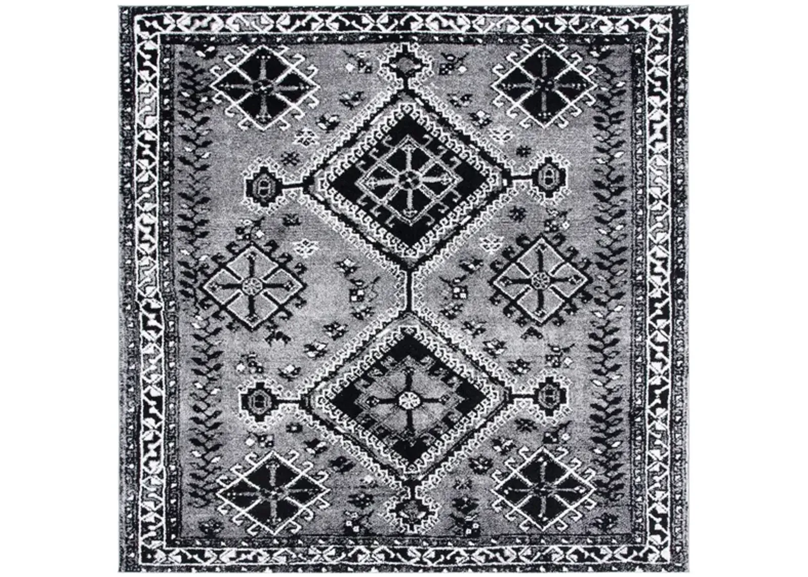 Vintage Hamadan IV Area Rug in Grey & Black by Safavieh