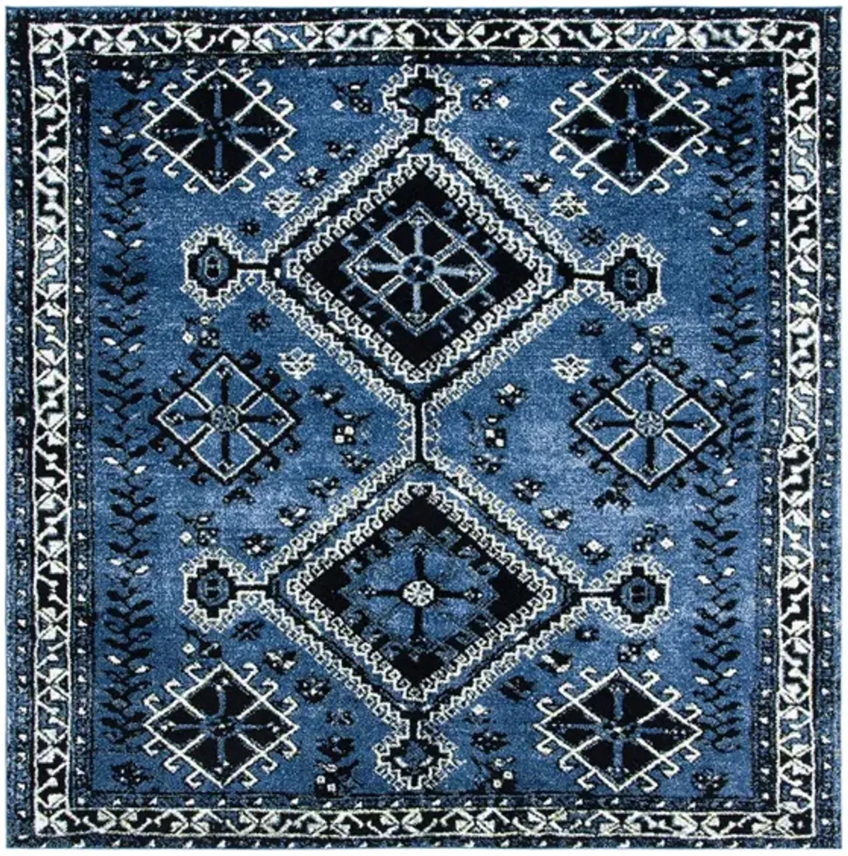 Vintage Hamadan IV Area Rug in Blue & Black by Safavieh