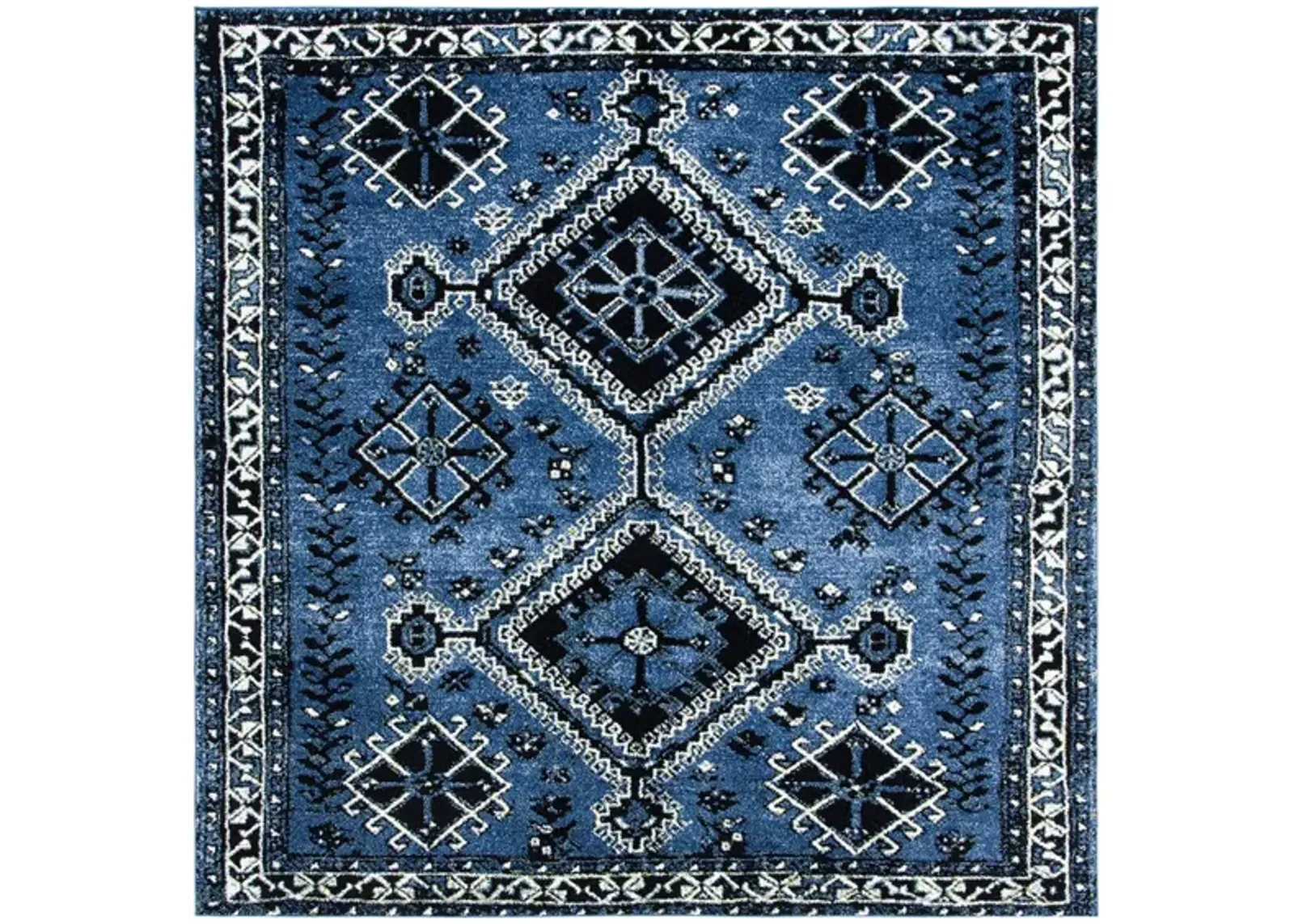 Vintage Hamadan IV Area Rug in Blue & Black by Safavieh