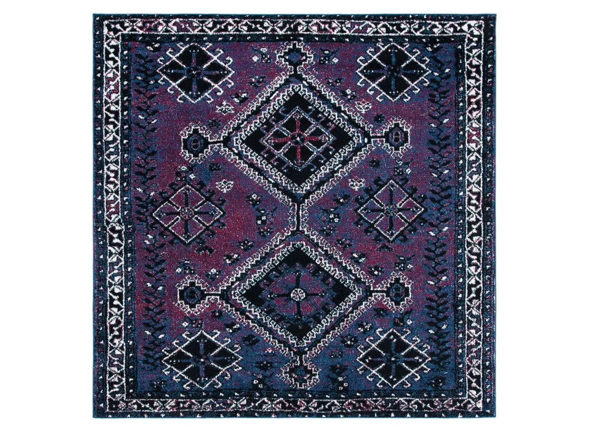 Vintage Hamadan IV Area Rug in Purple & Black by Safavieh