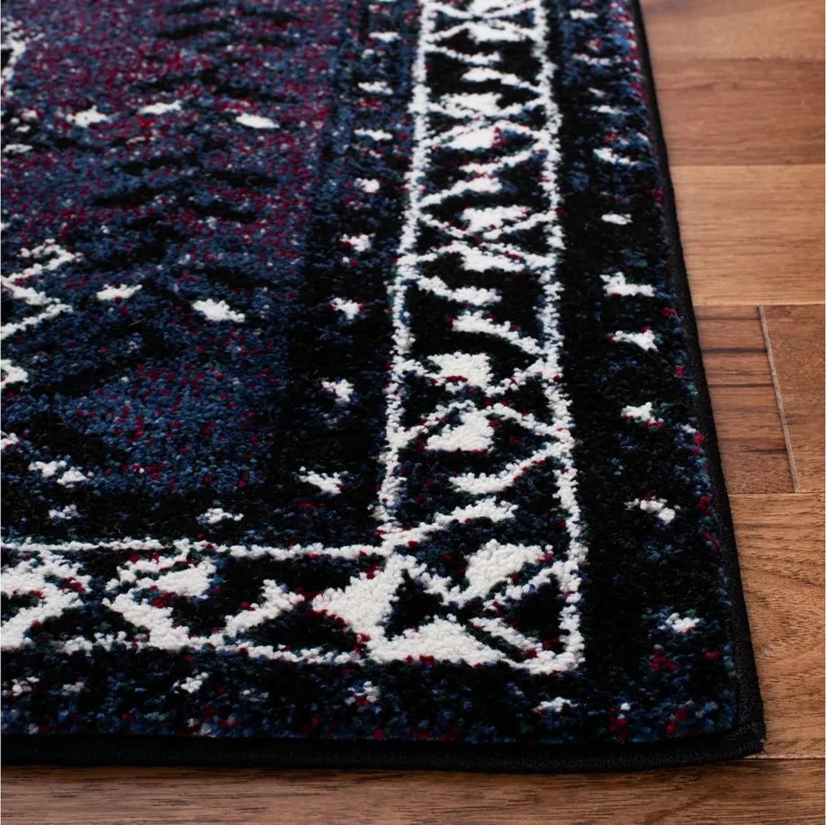 Vintage Hamadan IV Area Rug in Purple & Black by Safavieh