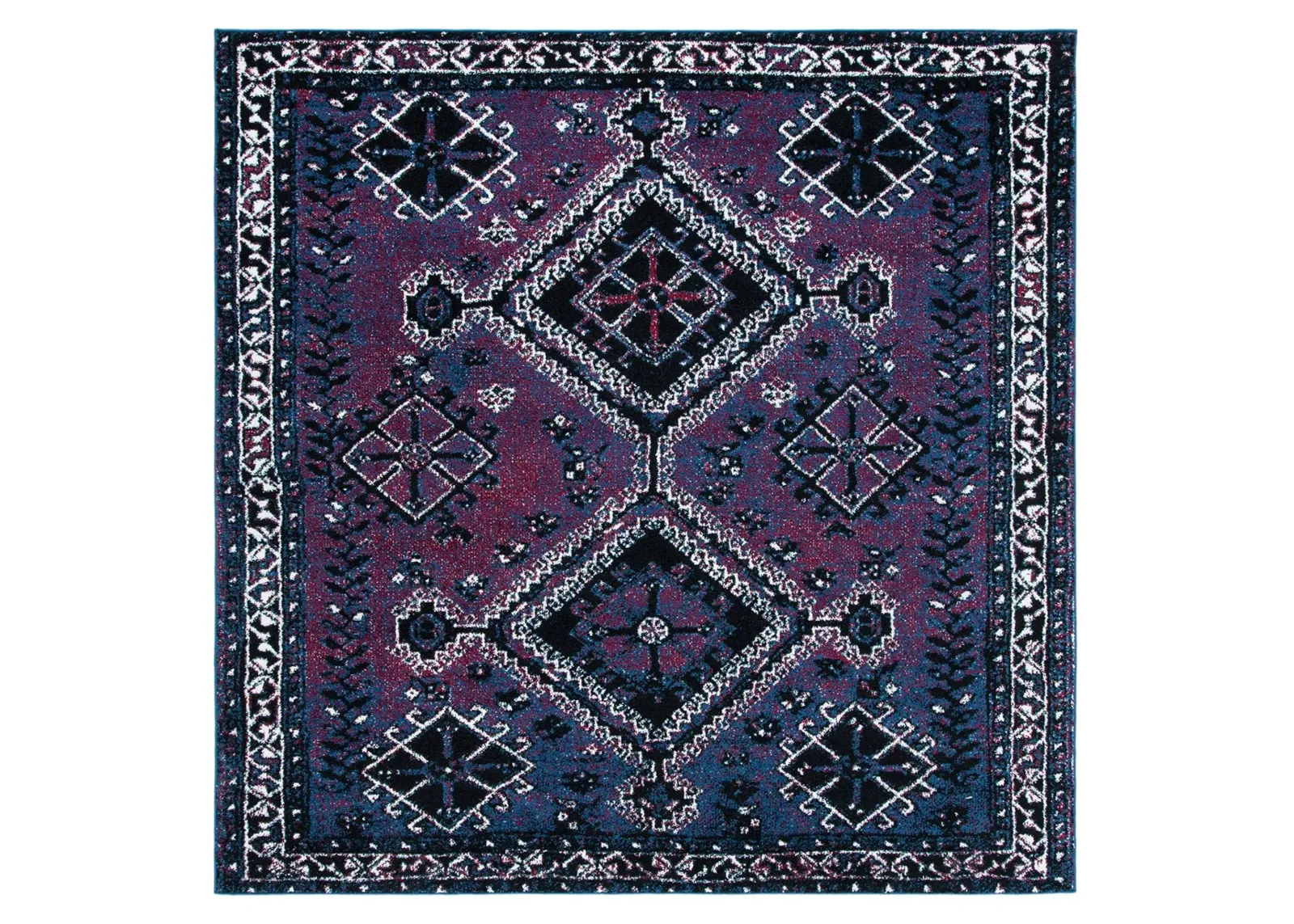 Vintage Hamadan IV Area Rug in Purple & Black by Safavieh