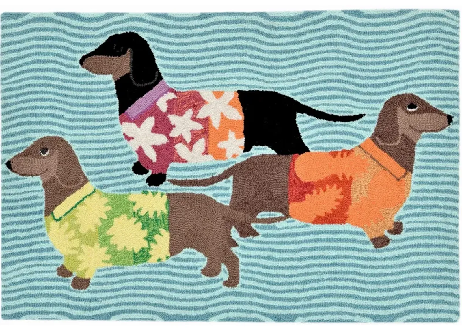 Frontporch Hounds Area Rug in Multi by Trans-Ocean Import Co Inc