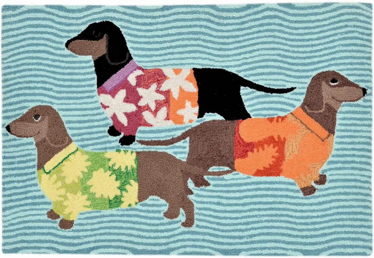 Frontporch Hounds Area Rug in Multi by Trans-Ocean Import Co Inc