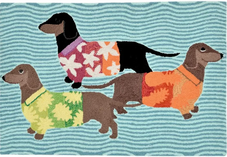 Frontporch Hounds Area Rug in Multi by Trans-Ocean Import Co Inc