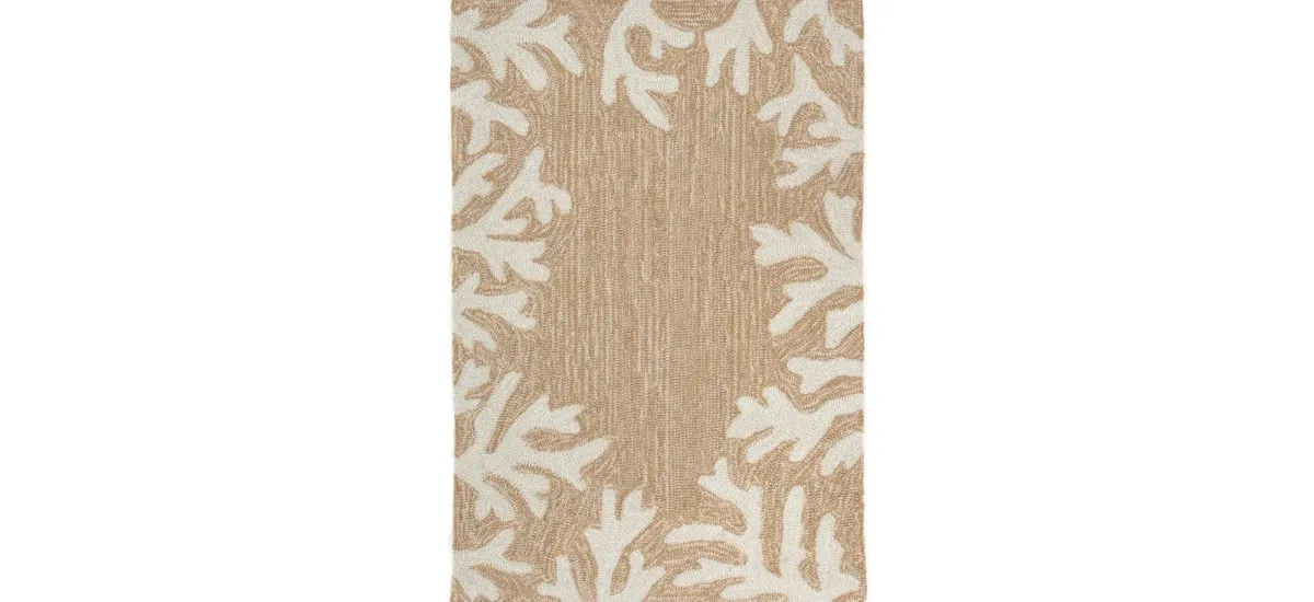 Coral Indoor/Outdoor Area Rug in Neutral by Trans-Ocean Import Co Inc