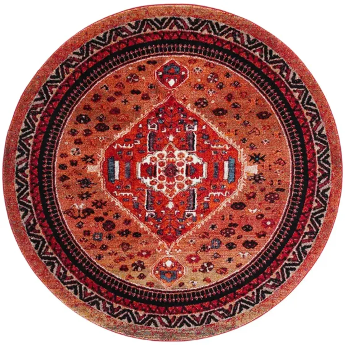 Vintage Hamadan Area Rug in Orange & Red by Safavieh