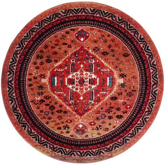 Vintage Hamadan Area Rug in Orange & Red by Safavieh