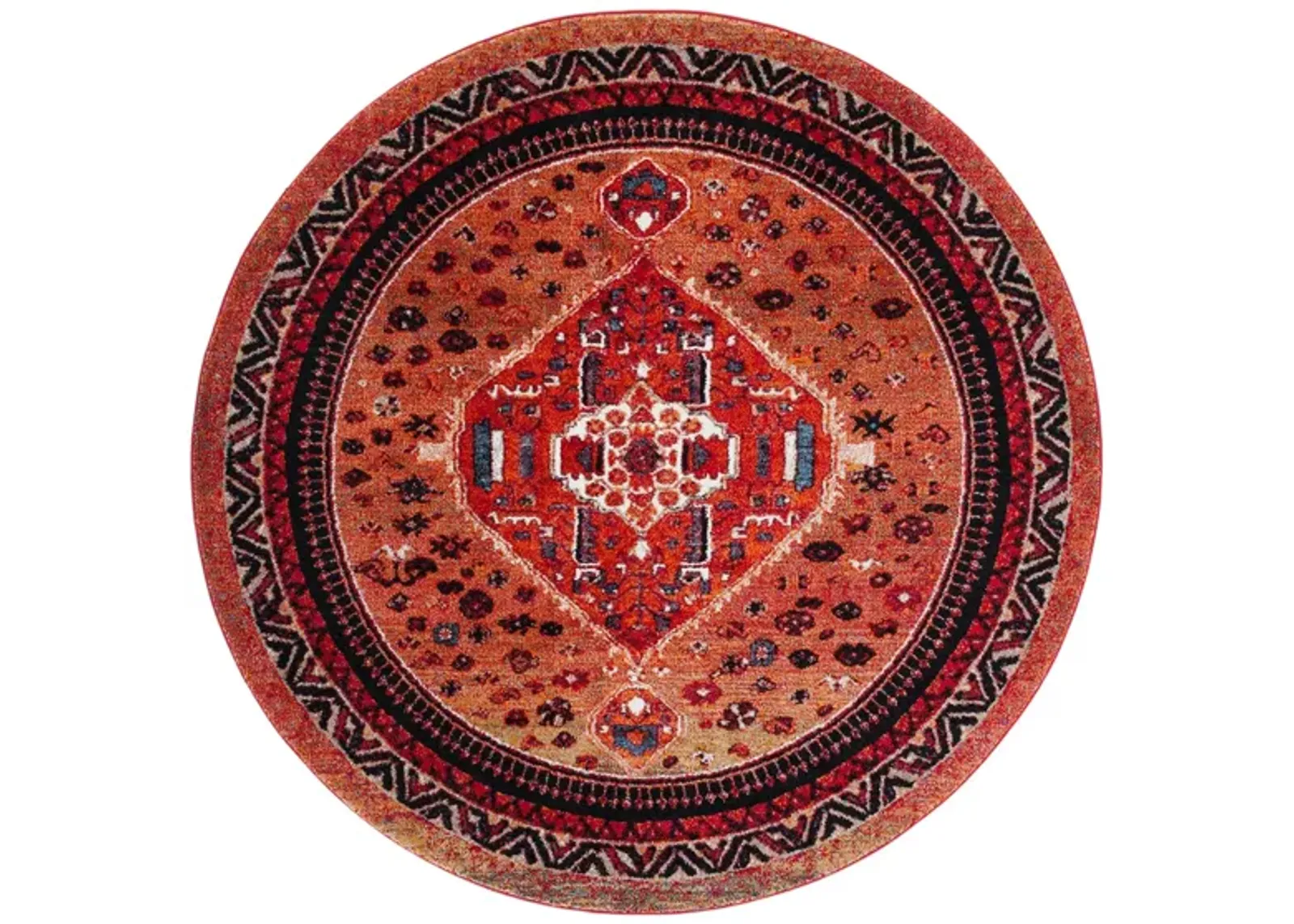 Vintage Hamadan Area Rug in Orange & Red by Safavieh