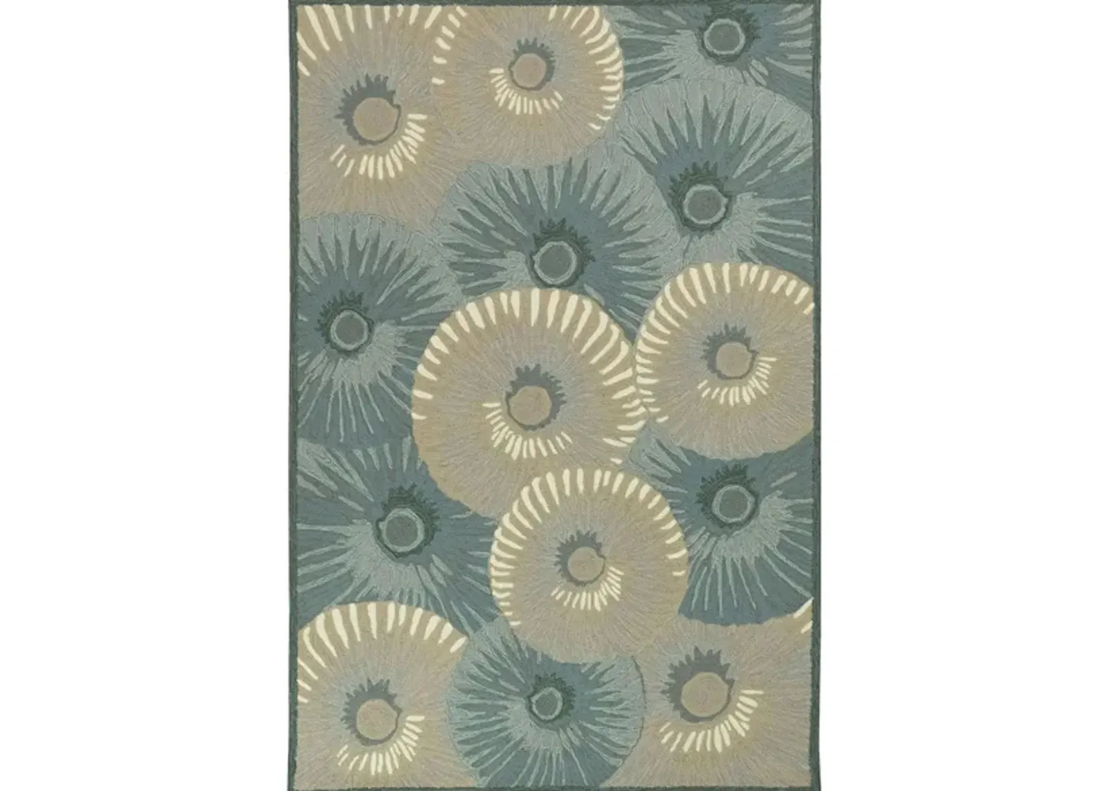 Inkcap Indoor/Outdoor Area Rug in Aqua by Trans-Ocean Import Co Inc