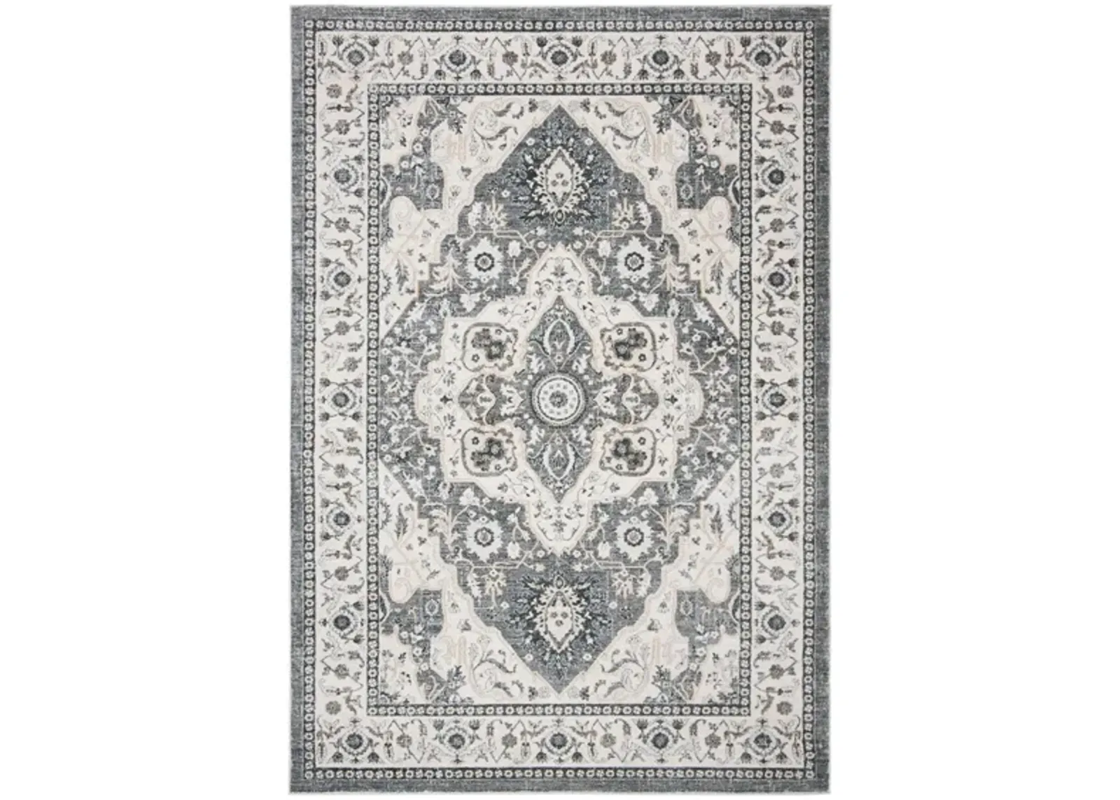 Isabella Area Rug in Gray/Cream by Safavieh