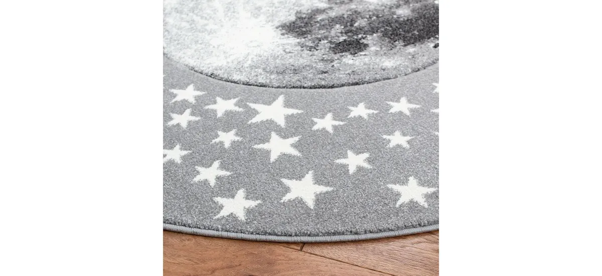 Carousel Earth Kids Area Rug Round