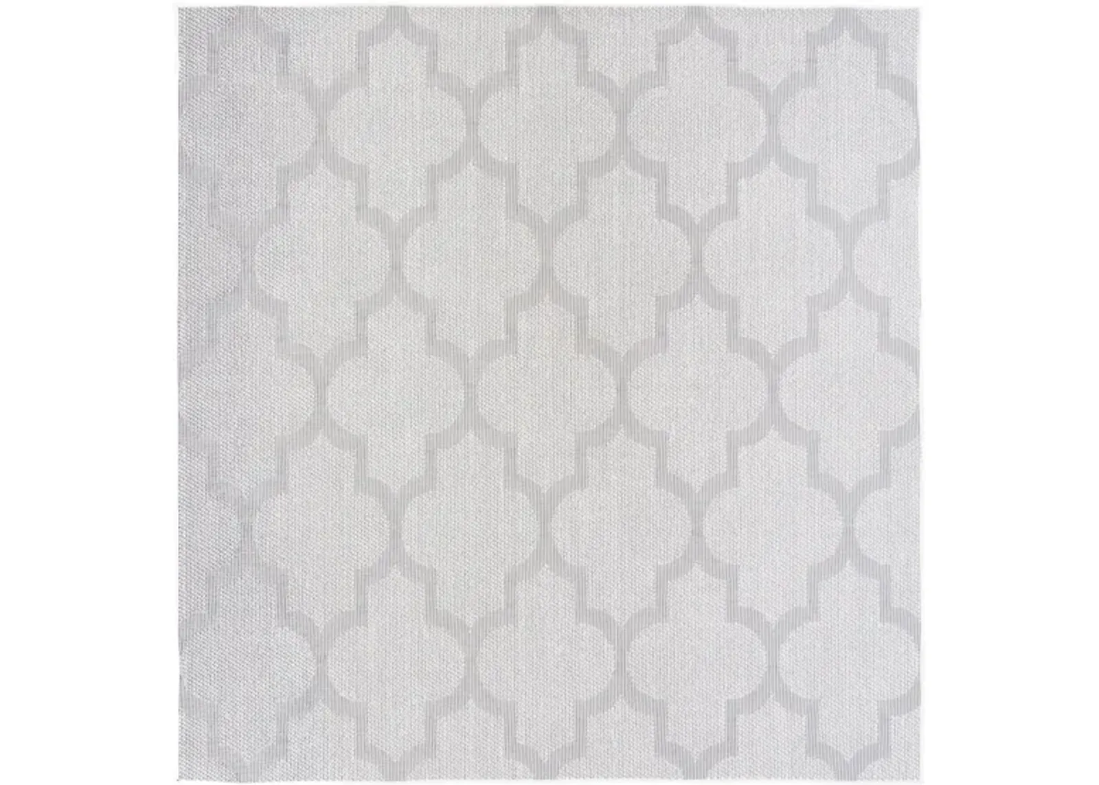 Bermuda Trellis Indoor/Outdoor Square Area Rug in Ivory & Light Gray by Safavieh