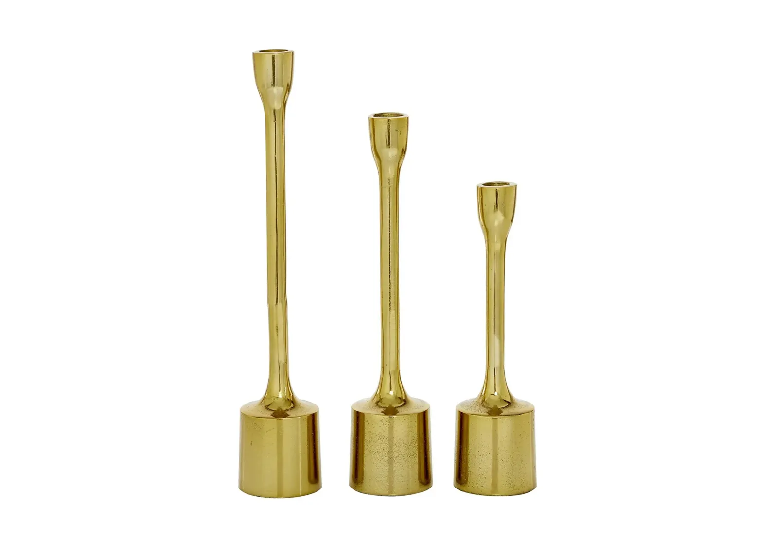 Ivy Collection Louvenia Candle Holders Set of 3 in Gold by UMA Enterprises