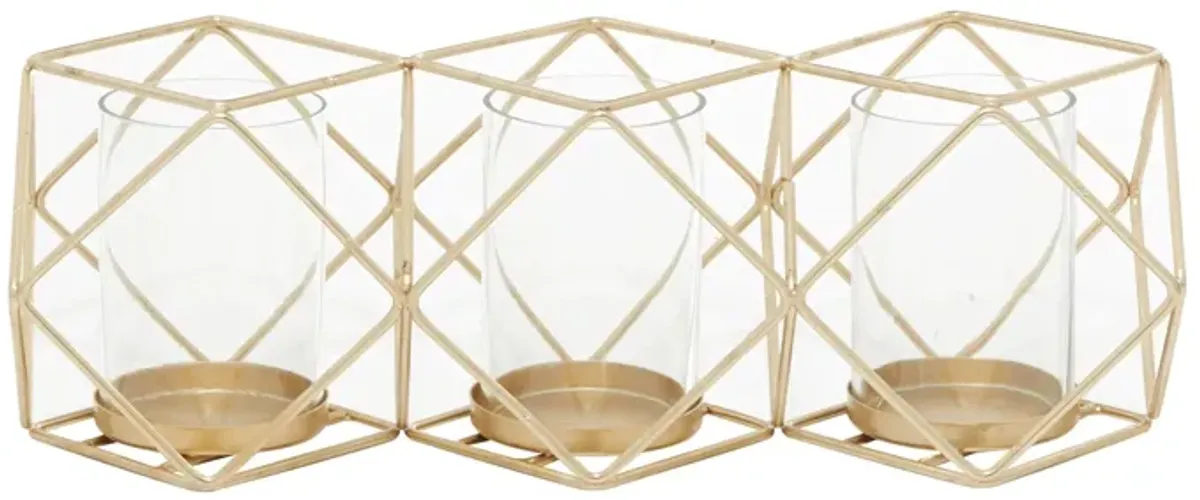 Ivy Collection Aramingo Candle Holder in Gold by UMA Enterprises