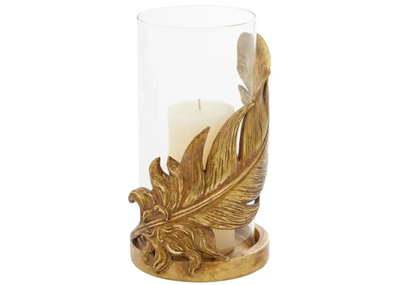 Ivy Collection Kwella Candle Holder in Gold by UMA Enterprises