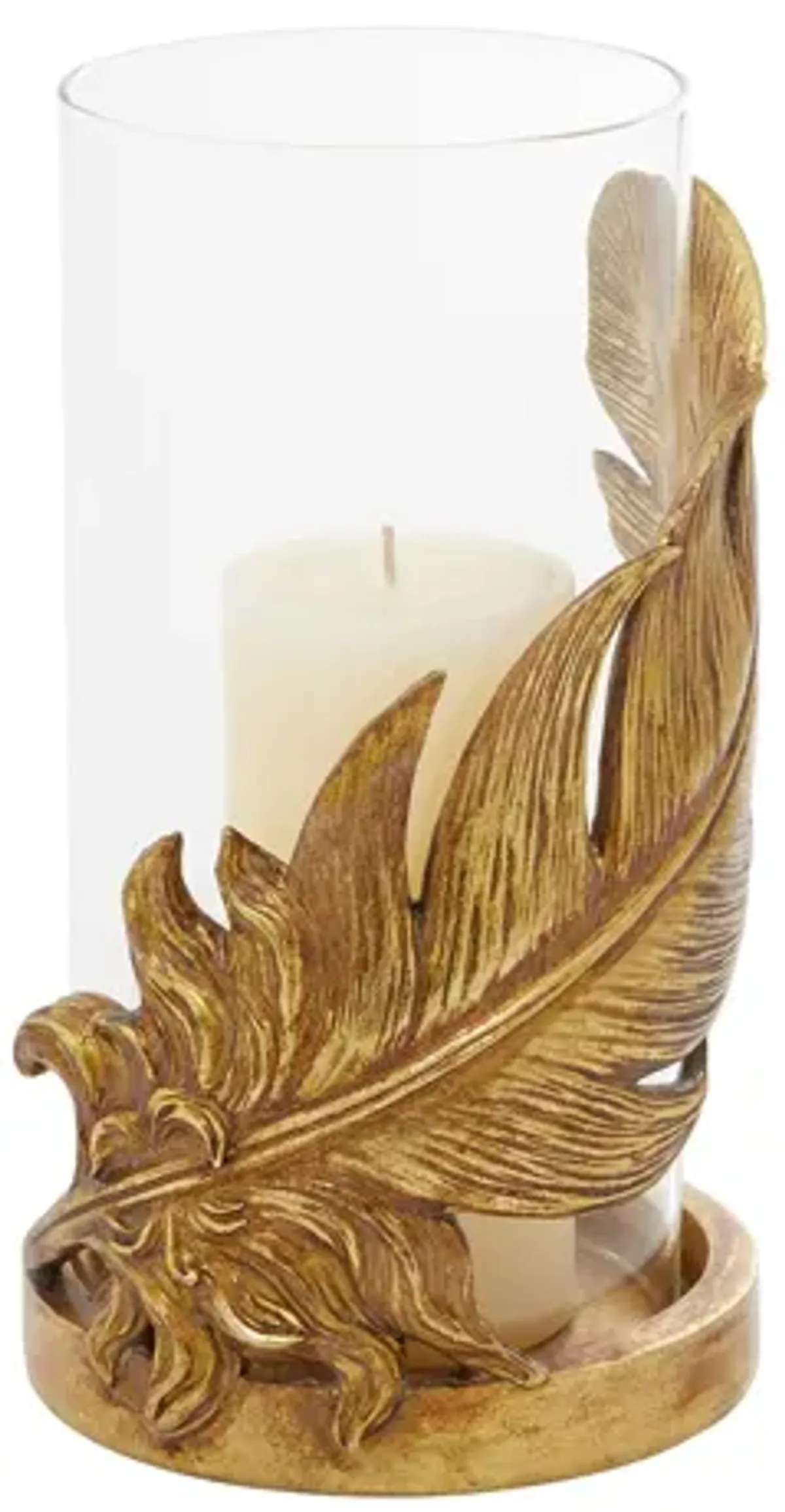 Ivy Collection Kwella Candle Holder in Gold by UMA Enterprises