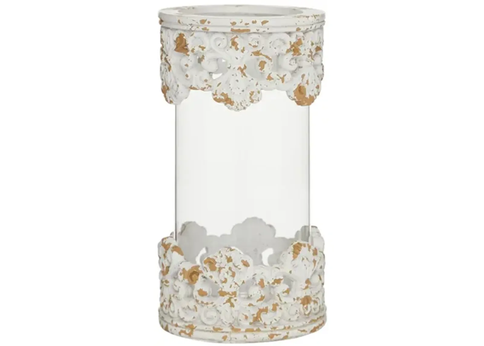 Ivy Collection Shellstein Candle Holder in White by UMA Enterprises