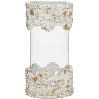Ivy Collection Shellstein Candle Holder in White by UMA Enterprises