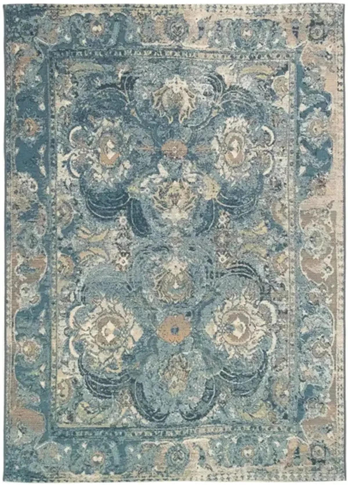 Liora Manne Marina Kashan Indoor/Outdoor Area Rug in Blue by Trans-Ocean Import Co Inc