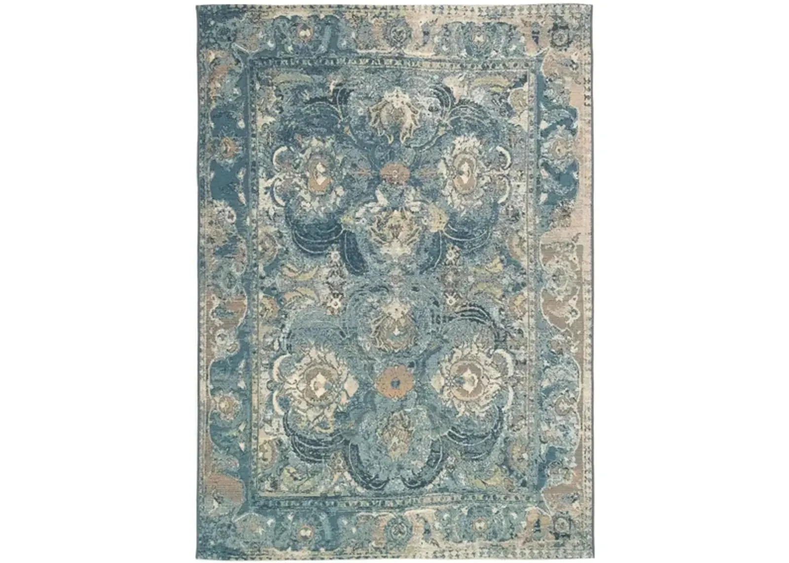 Liora Manne Marina Kashan Indoor/Outdoor Area Rug in Blue by Trans-Ocean Import Co Inc