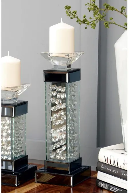Ivy Collection Chenonceaux Candle Holder in Clear by UMA Enterprises
