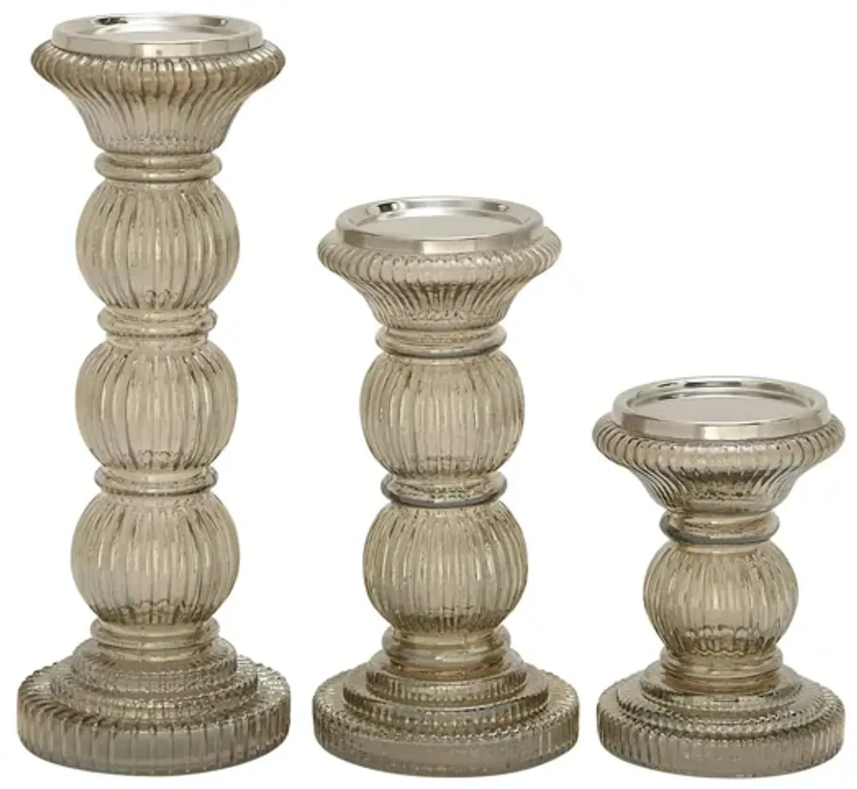 Novogratz Set of 3 Glass Candle Holders