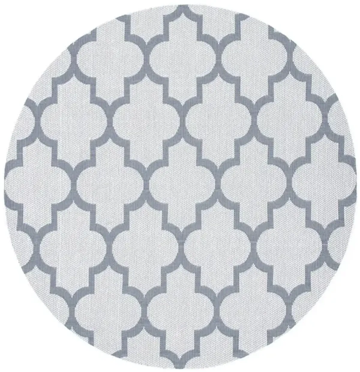 Bermuda Trellis Indoor/Outdoor Round Area Rug in Ivory & Gray by Safavieh