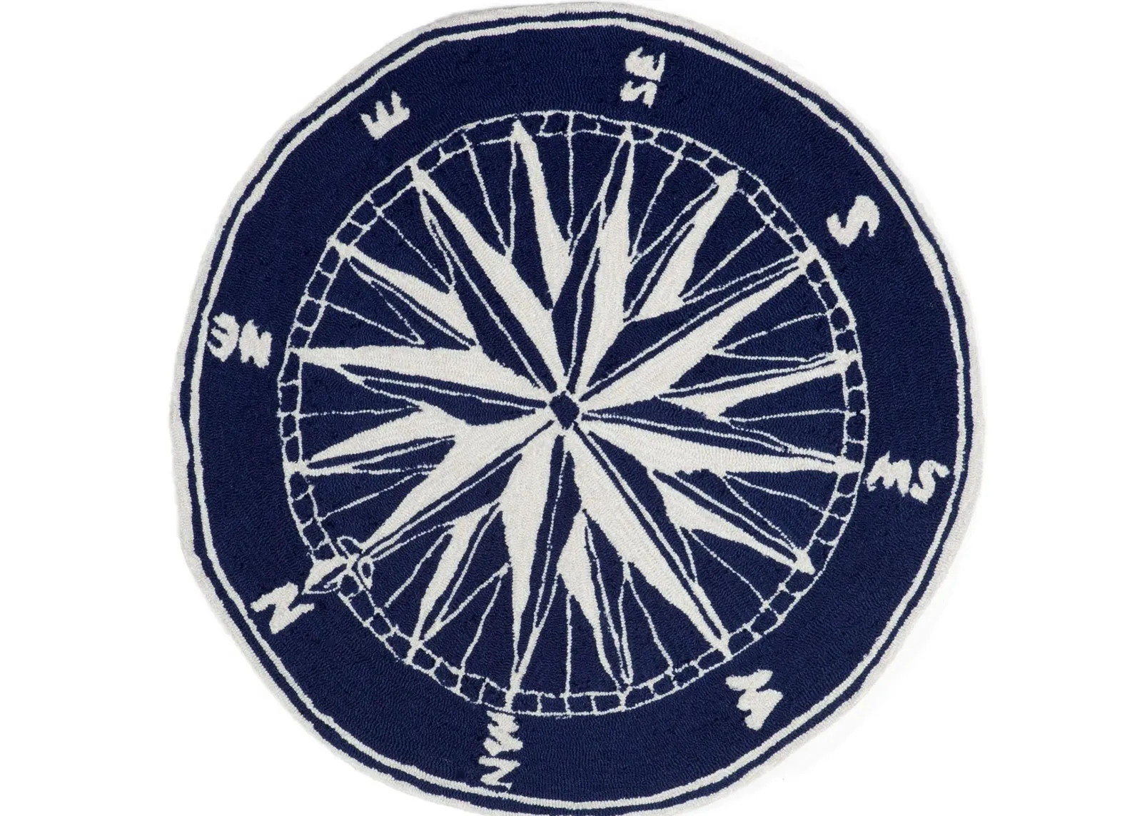 Frontporch Compass Indoor/Outdoor Area Rug in Navy by Trans-Ocean Import Co Inc