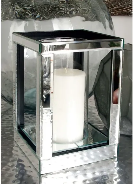 Ivy Collection Koch Candle Holder in Silver by UMA Enterprises