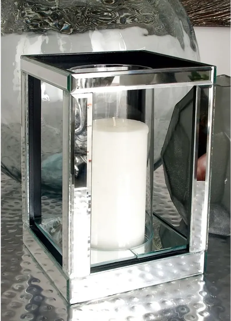 Ivy Collection Koch Candle Holder in Silver by UMA Enterprises