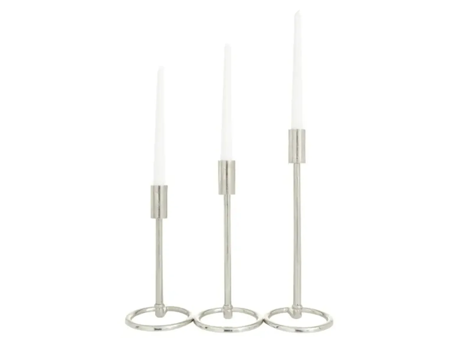 Ivy Collection Trinket Candle Holders Set of 3 in Silver by UMA Enterprises