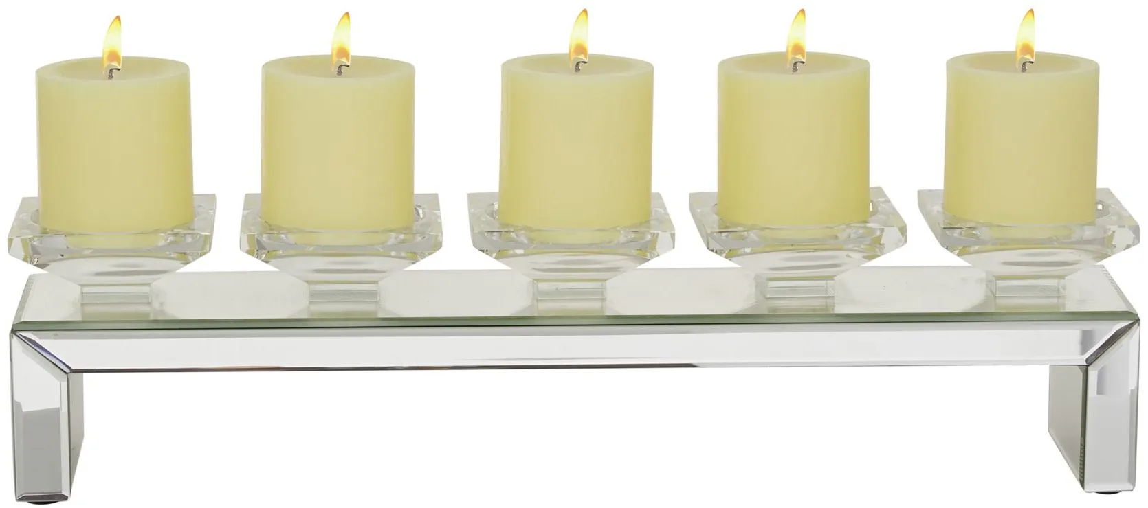 Ivy Collection Warsaw Candle Holder in Clear by UMA Enterprises