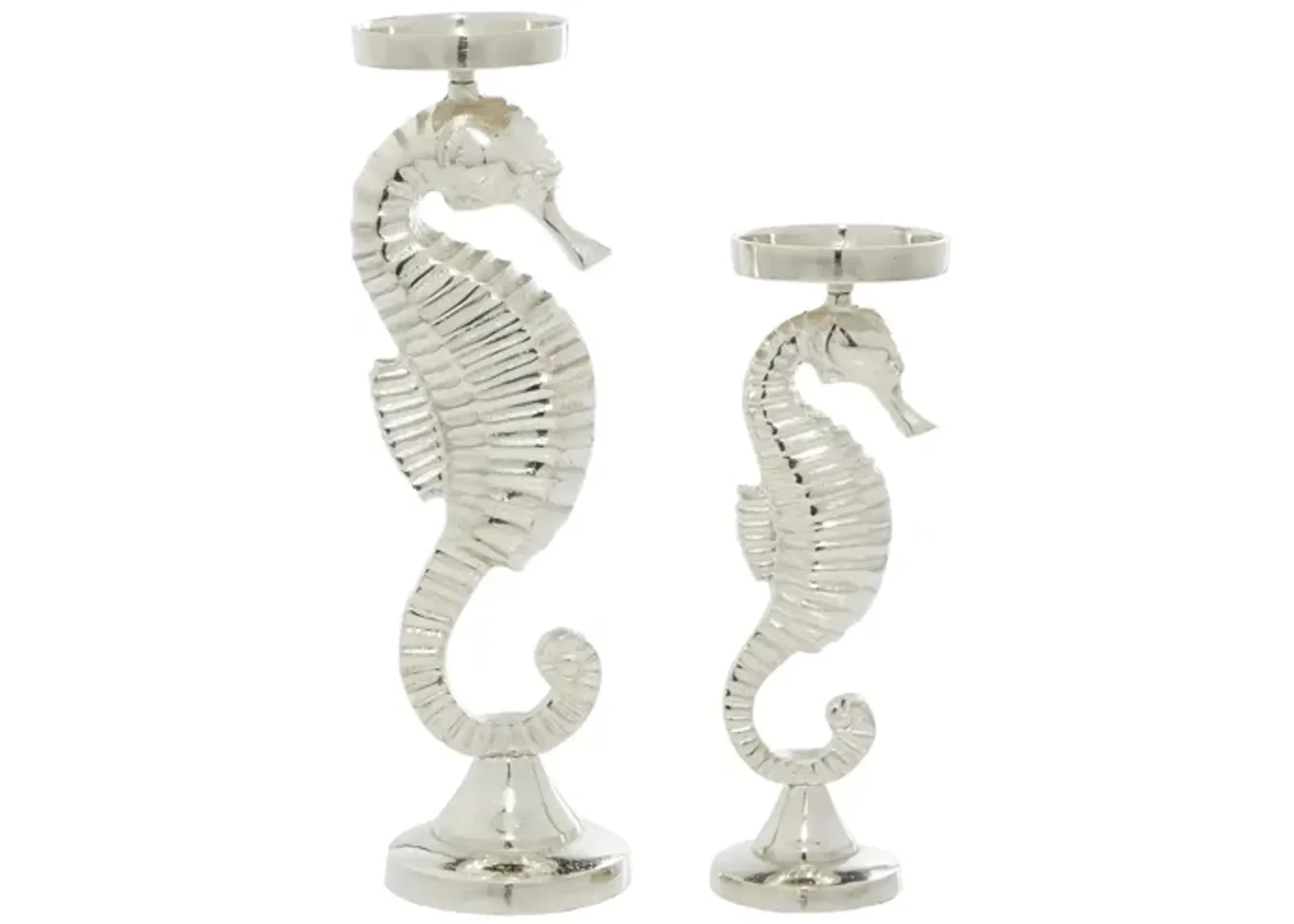 Ivy Collection Dioramansion Candle Holders Set of 2 in Silver by UMA Enterprises