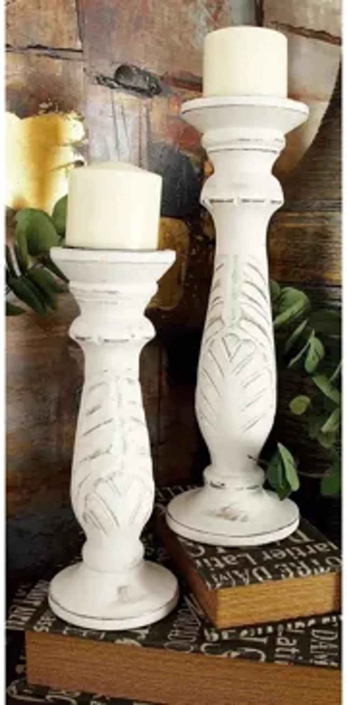 Ivy Collection Agrarian Candle Holders Set of 3