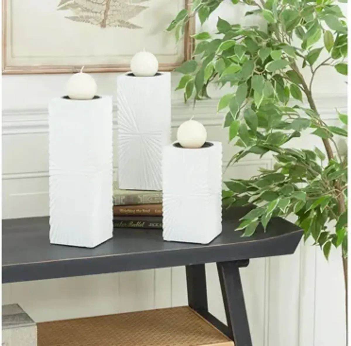 Ivy Collection Songster Candle Holders Set of 3