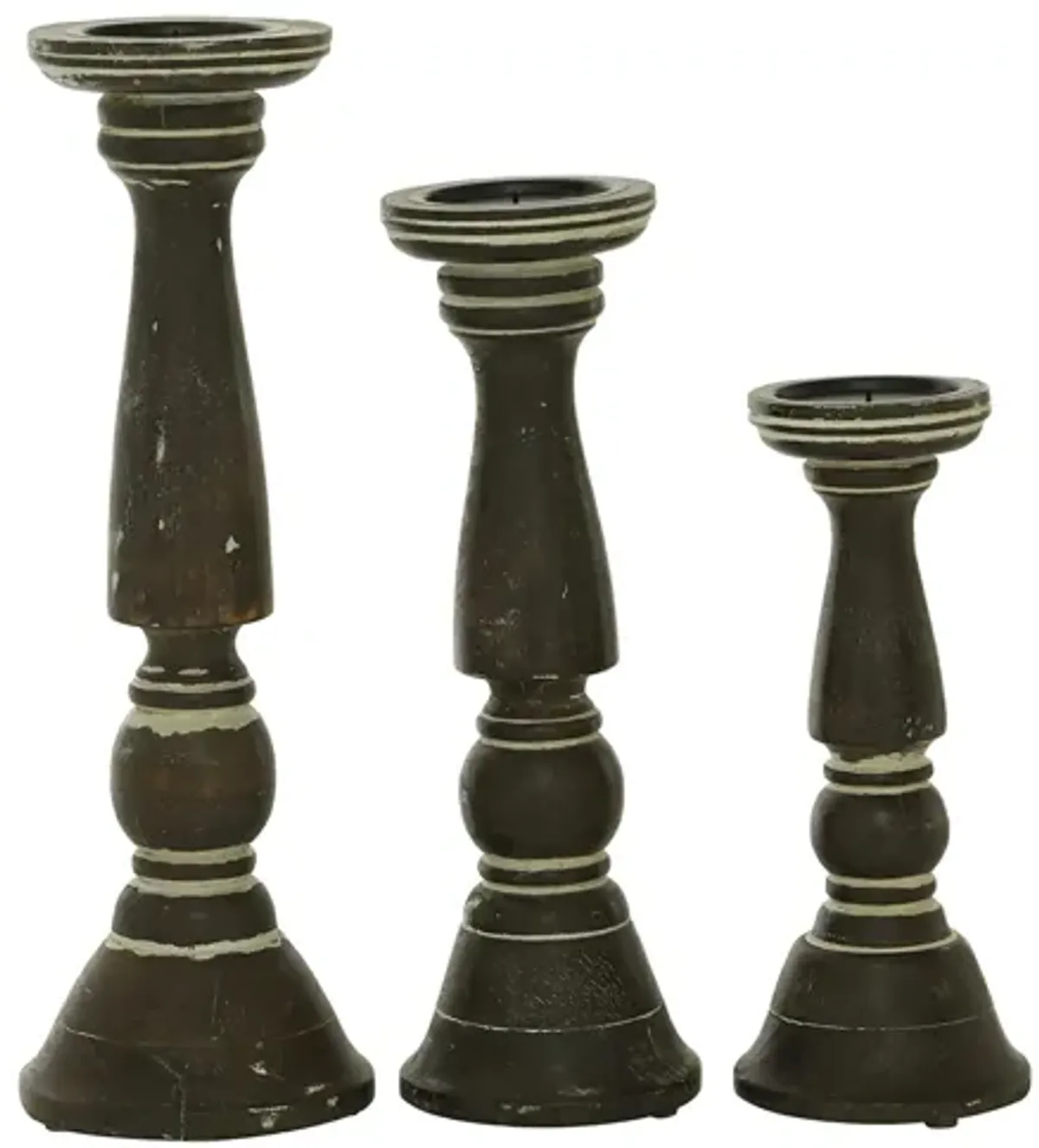 Ivy Collection Zavodchikov Candle Holders Set of 3 in Brown by UMA Enterprises