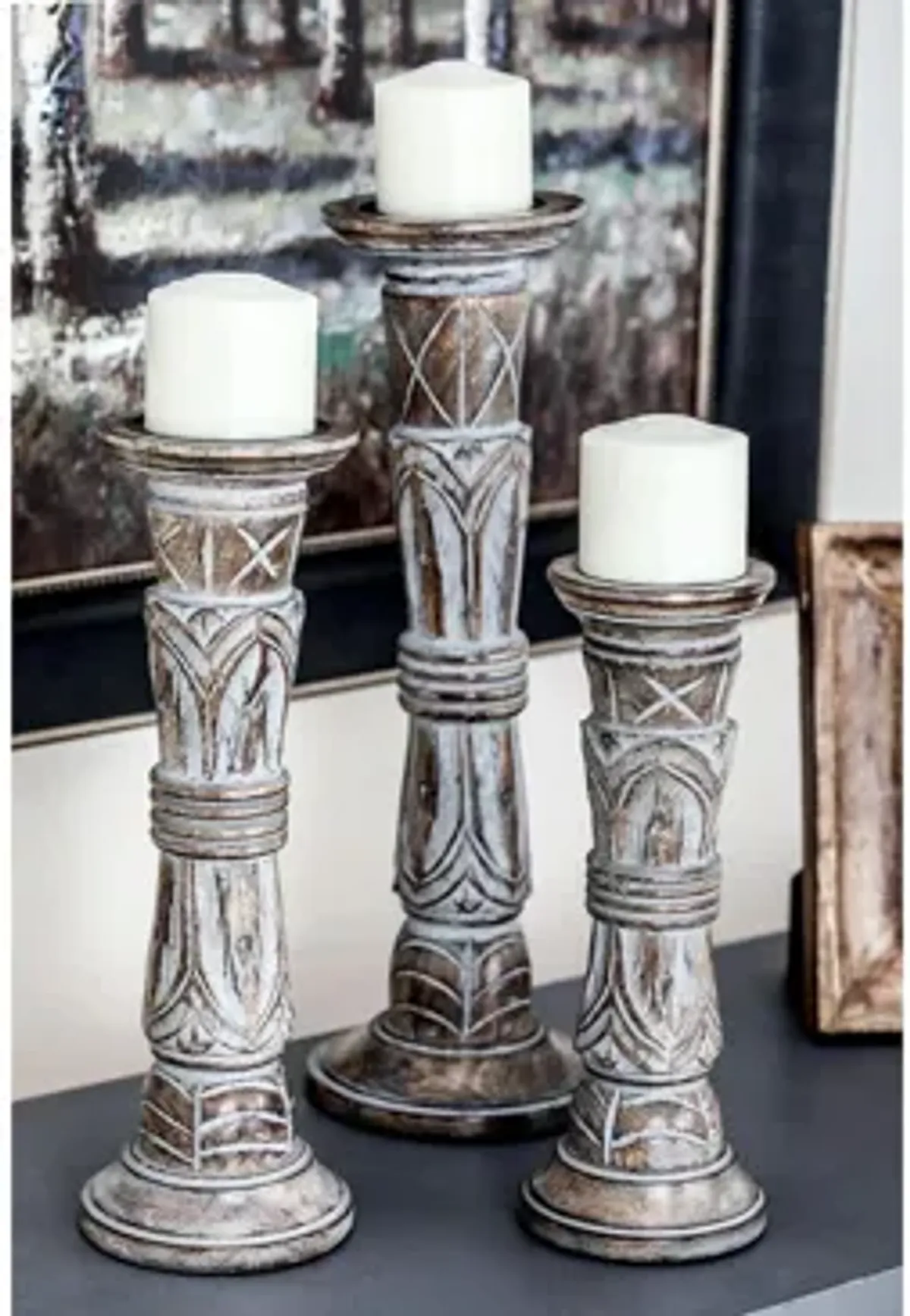 Ivy Collection Morpheus Candle Holders Set of 3