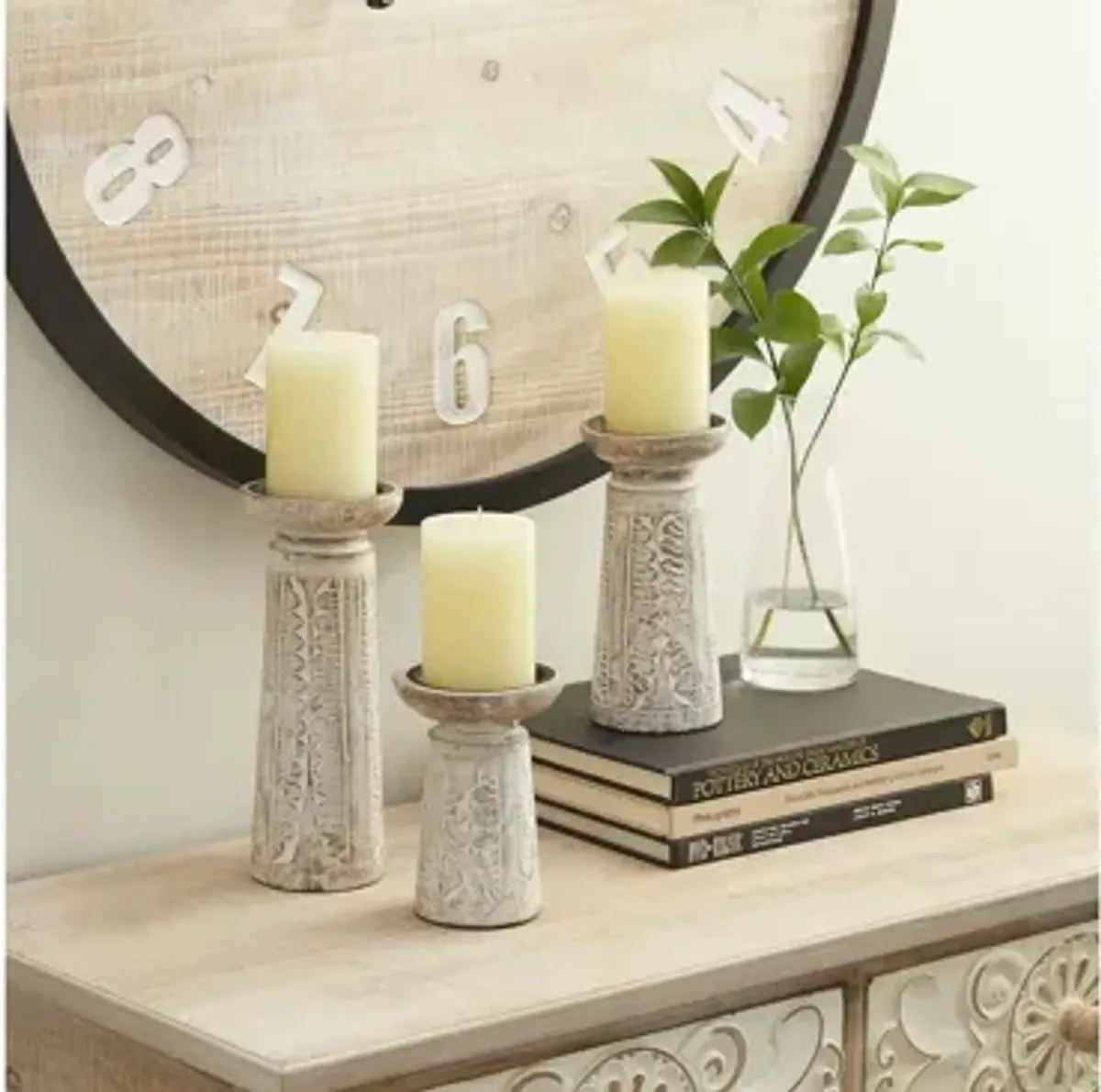 Ivy Collection Etienne Candle Holders Set of 3