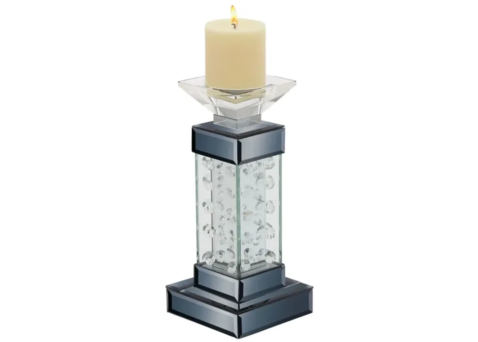 Ivy Collection Chenonceaux Candle Holder in Clear by UMA Enterprises