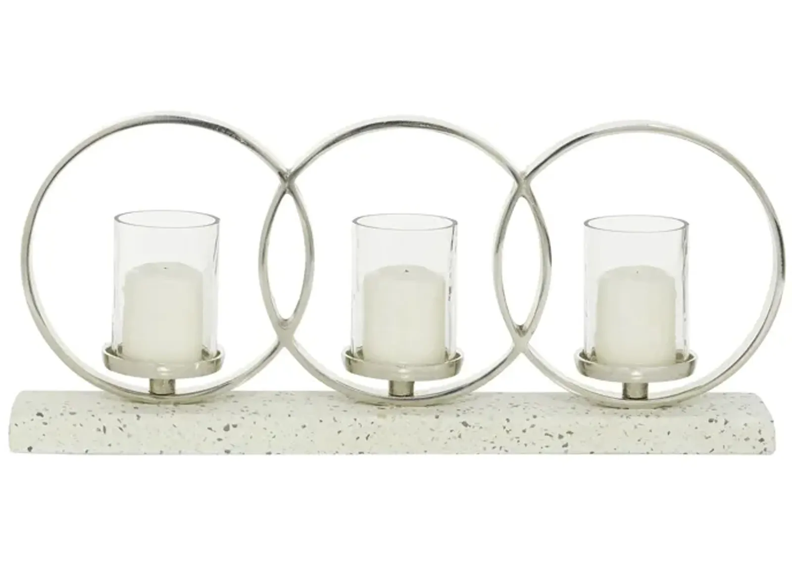 Ivy Collection Dalibor Candle Holder in White by UMA Enterprises