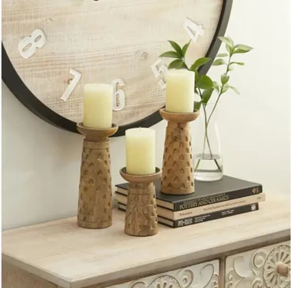 Ivy Collection Adonis Candle Holders Set of 3