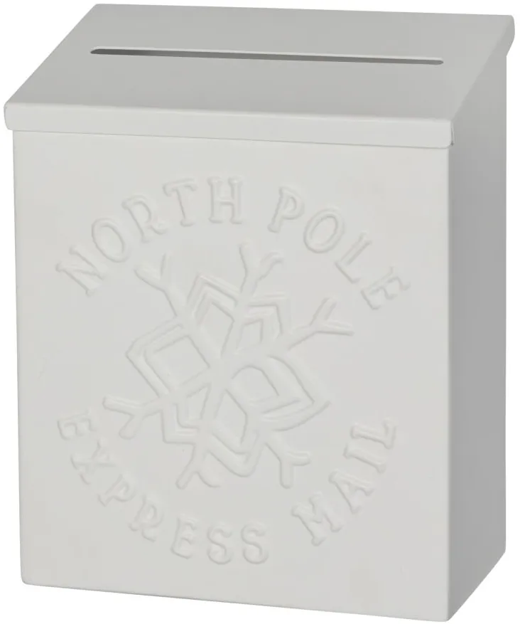 Stertikona Letters to Santa Tabletop Mailbox in White by Stratton Home Decor