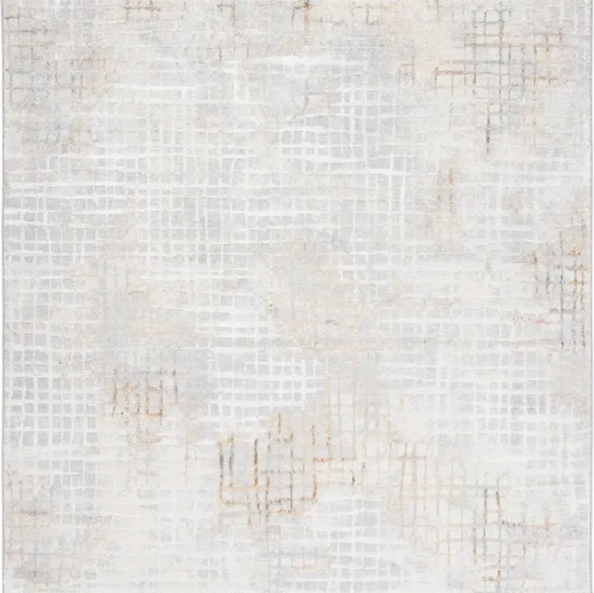 Orchard VI Square Rug in Gray & Gold by Safavieh