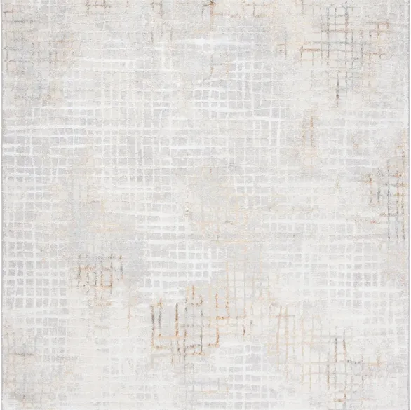 Orchard VI Square Rug in Gray & Gold by Safavieh