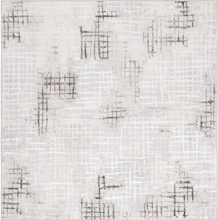 Orchard VI Square Rug in Light Gray by Safavieh
