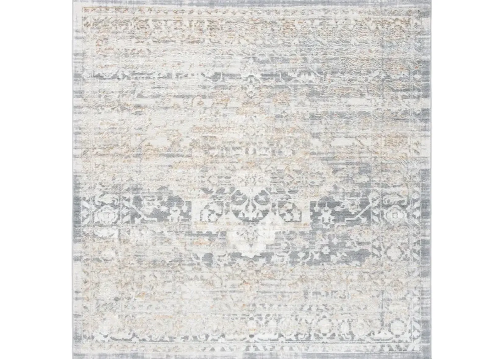 Orchard VII Square Rug in Gray & Gold by Safavieh